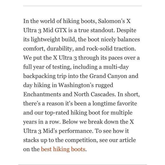 Salomon men's hiking boots size 11.5 ankle support Ultra 3 Mod GTX gore-Tex wate - Picture 9 of 10